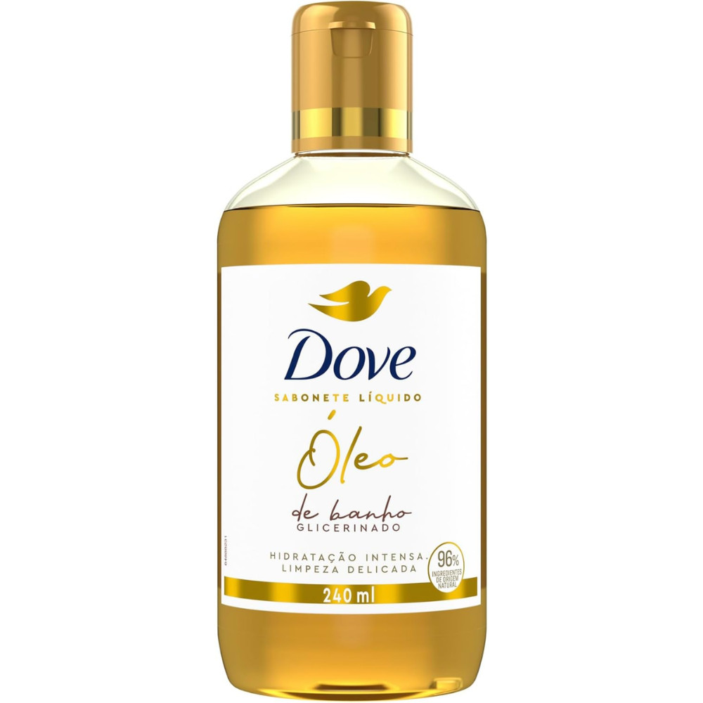 Dove Óleo de Banho Hidratação Intensa e Limpeza Delicada Glicerinado 240ml