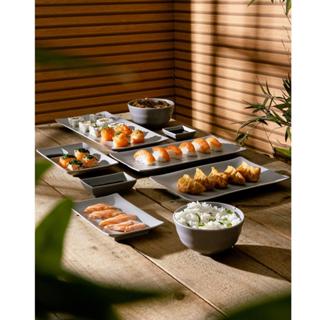 Travessa Retangular Lyor Tóquio de Melamina Granilite 35cm em Oferta na Shopee