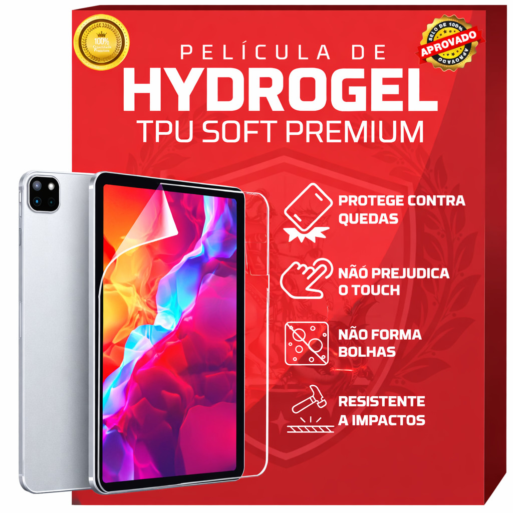 Película Hidrogel Premium HD p/ Todos Apple Ipad pro 9 ao Ipad 11 2012 a 2025 mo