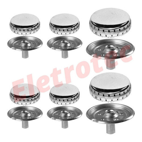 6 Bocas Bacias De Alumínio Para Fogão Esmaltec Veneza em Oferta na Shopee