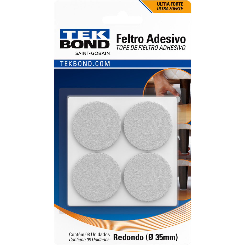 Feltro Adesivo Redondo 35mm TekBond