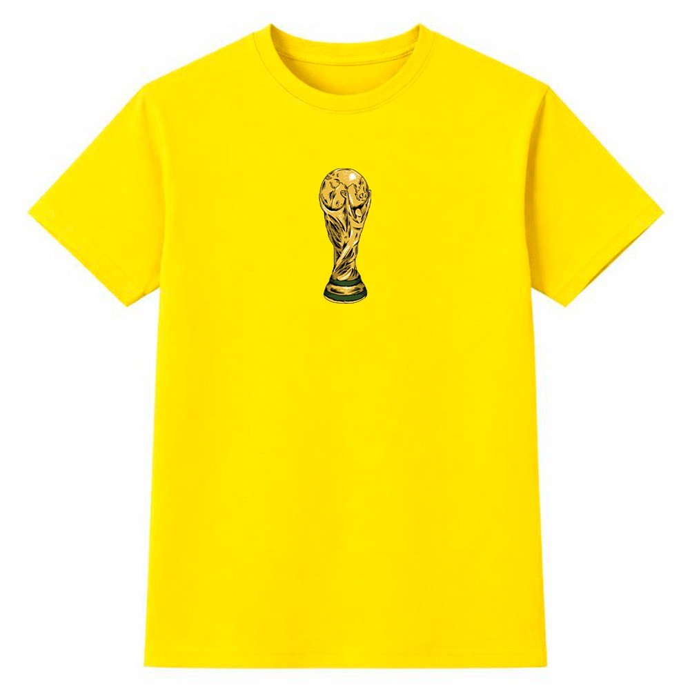 Camiseta Feminina 100% Algodão Camisa Copa do Mundo Futebol Brasil Mundial Torcida Casual Diaria