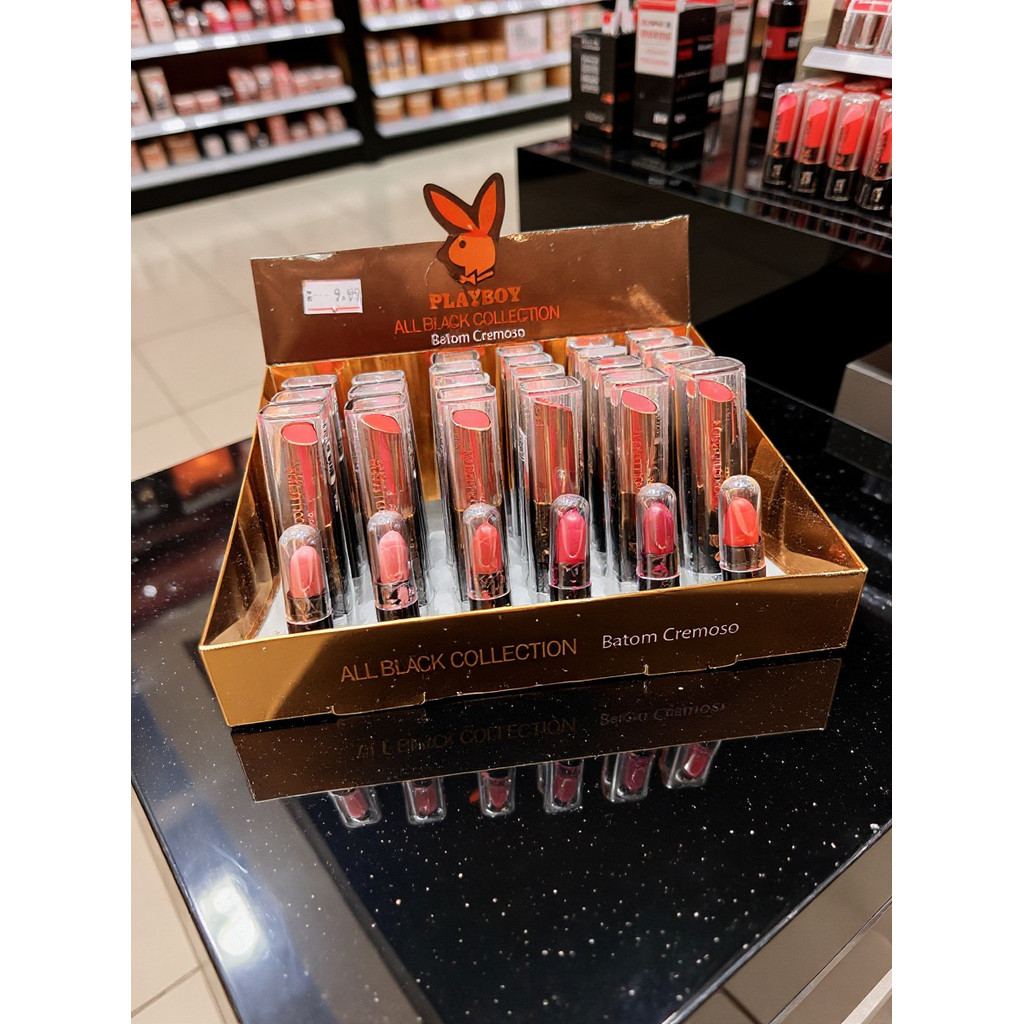 Batom PlayBoy All Black em Oferta na Shopee
