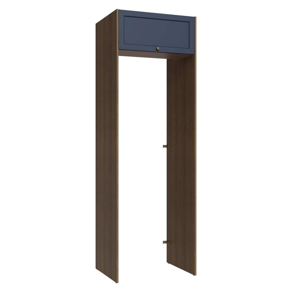 Porta-Geladeira 73 cm 1 Porta Basculante Rustic/Azul Vik Madesa