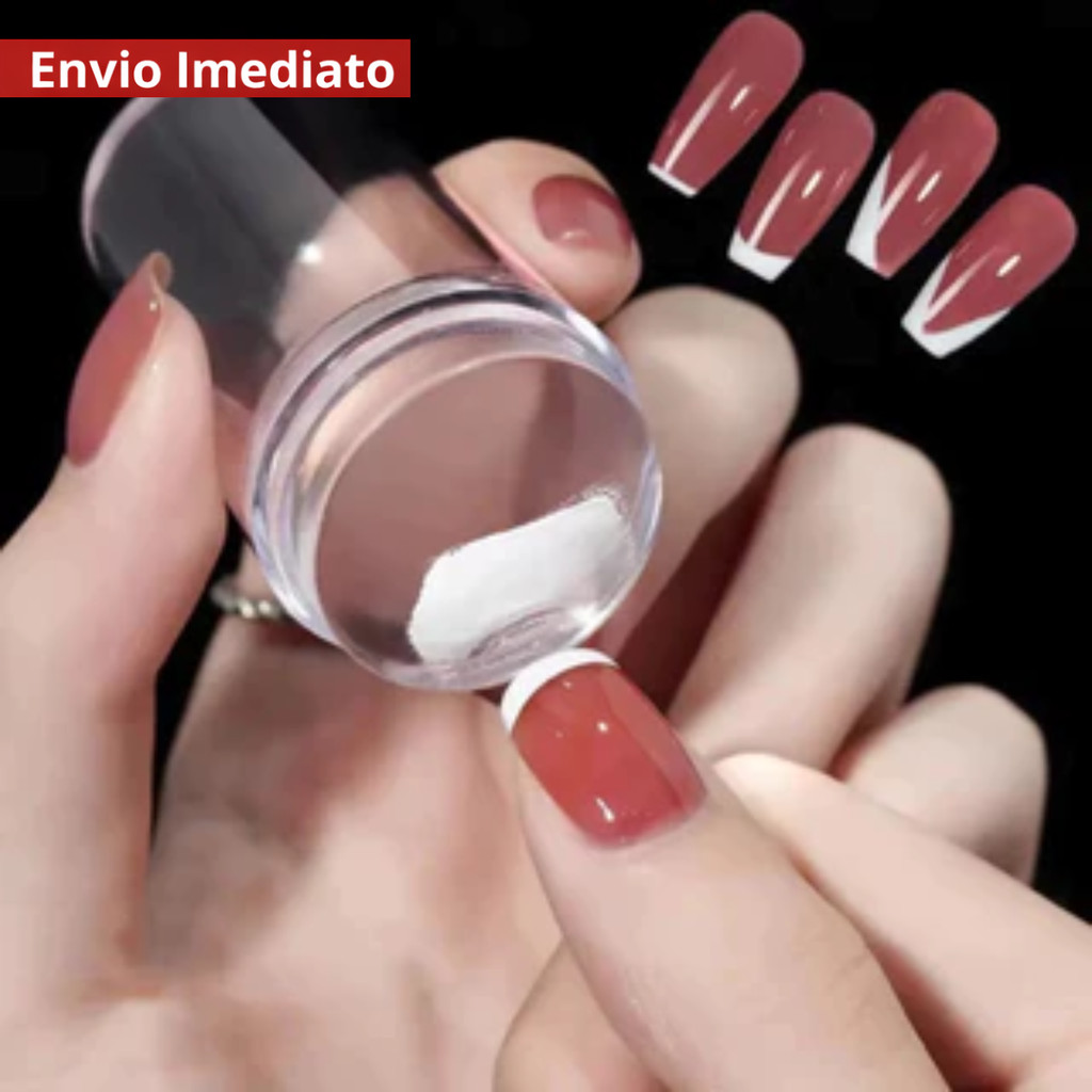 Carimbo de Unha para decoração manicure Francesinha nail Desing Carimbo de Esmalte