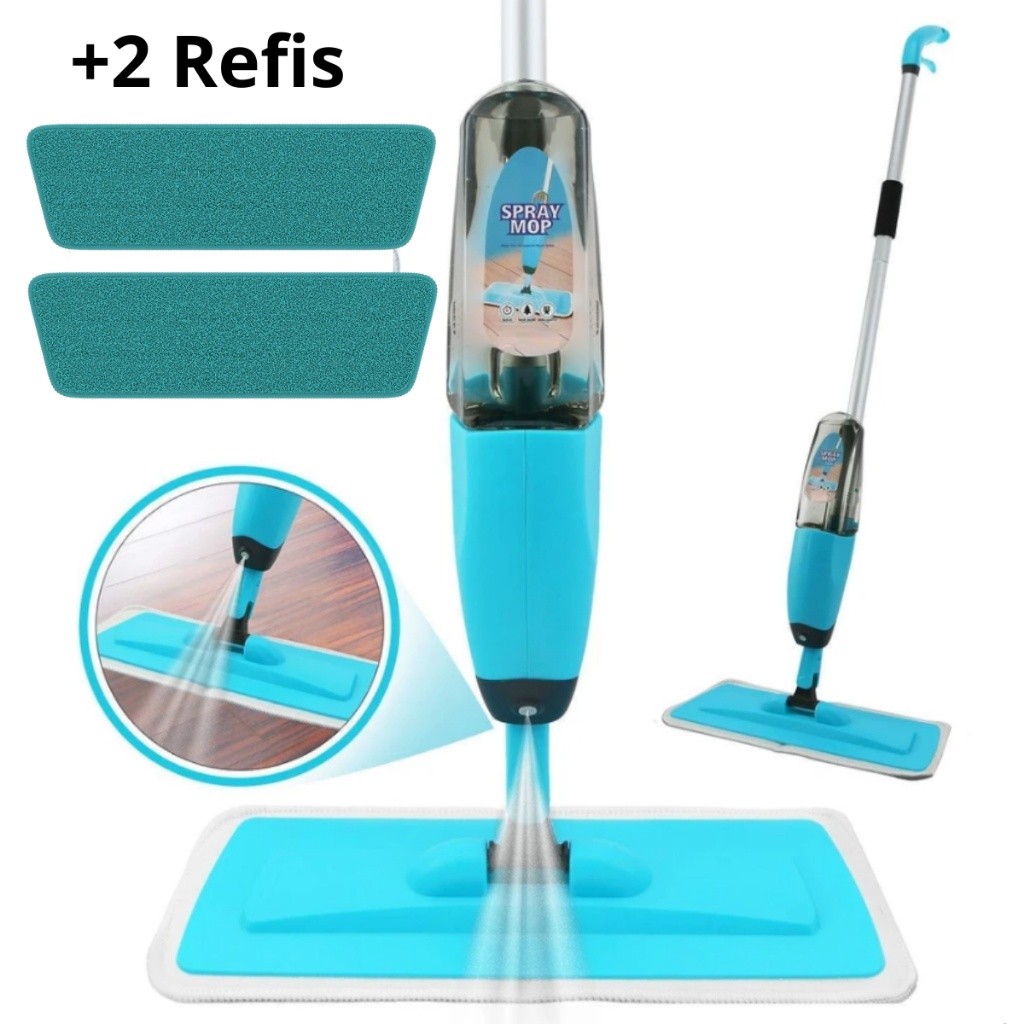 Mop Spray Magico Esfregão Com Reservatorio Rodo De Limpeza 2 Refis Microfibra em Oferta na Shopee