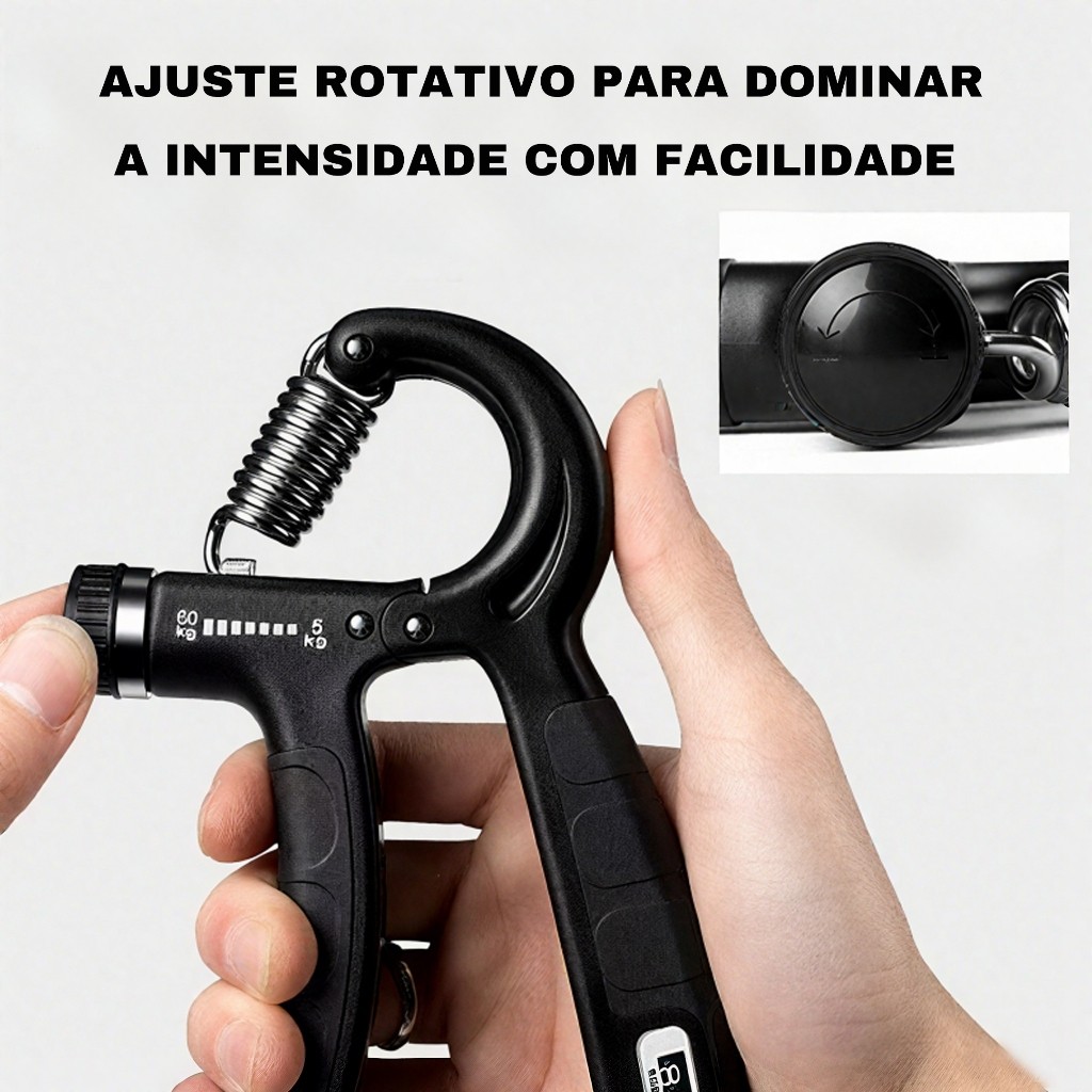 Kit Hand Grip Flexor De Punho Ajustável Exercício Para Mãos Mola Treinar Antebraço 60kg