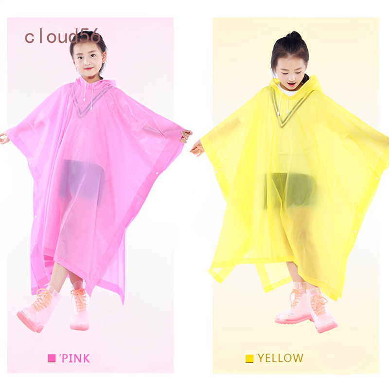 Crianças Ponchos De Chuva Capa Reutilizável Equipamento De Viagem Ao Ar Livre Caminhadas