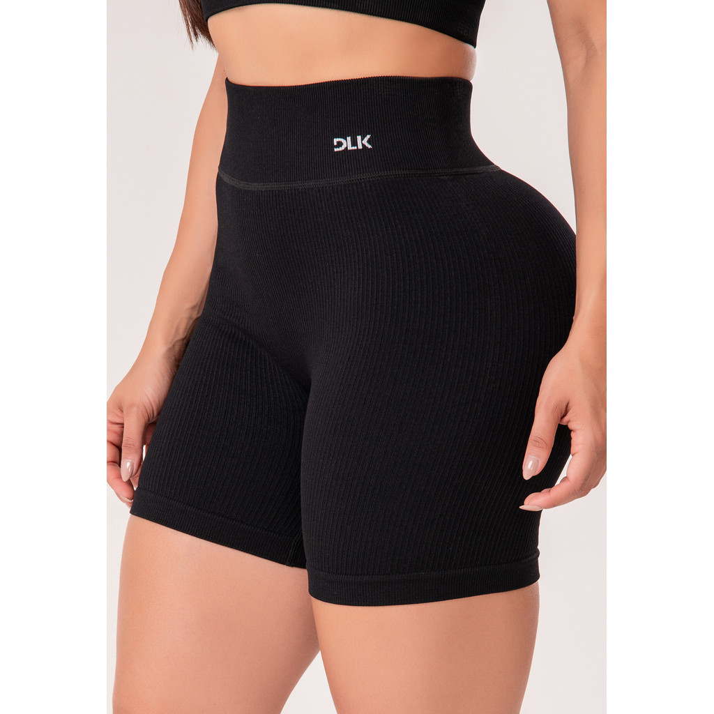 BERMUDA FITNESS FEMININA CANELADA COM CÓS ALTO SEAMLESS+ DLK