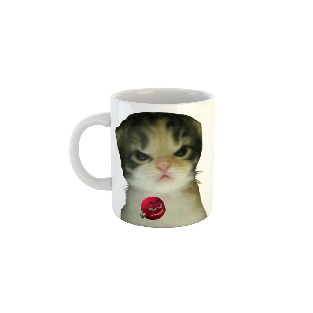 Caneca Meme Gatinho com cara de Bravo