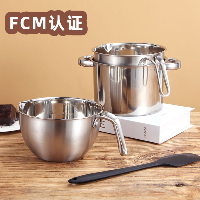 Conjunto de panela para derreter chocolate em aço inoxidável 304, panela para aquecer manteiga, tigela à prova d'água pa