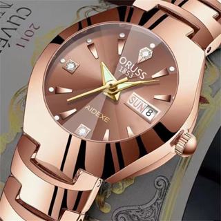 Alta Qualidade【Local do Brasil】ORUSS Relógio de Quartzo negócios Prova D'água Feminino MG XZ 8115 em Oferta na Shopee