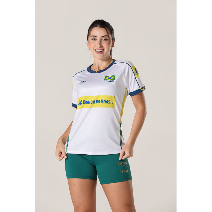 Camisa Jogo 3 Vôlei Brasil Oficial Feminina Volt em Oferta na Shopee