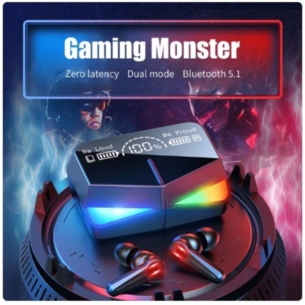 Fone De Ouvido M28 TWS Sem Fio Bluetooth Esportivo Gamer Som Estéreo Display Digital LED - LOJA AS