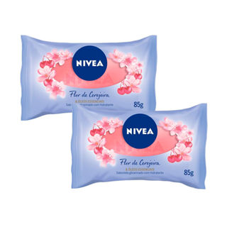 Kit 2 Sabonete em Barra Nivea Flor de Cerejeira e Óleos Essenciais 85g em Oferta na Shopee
