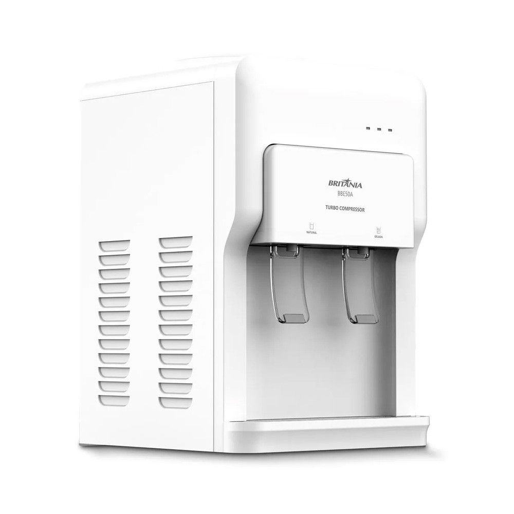 Bebedouro Britânia BBE50A Água Gelada e Natural 2 Torneiras LED Indicador Uso Residencial Comercial