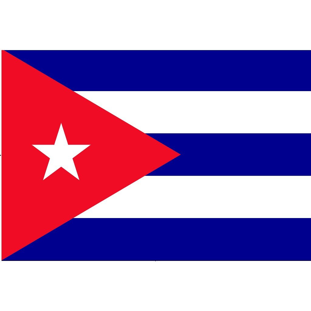 Bandeira PAISES - CUBA Tecido Oxford- Acabamento a Laser