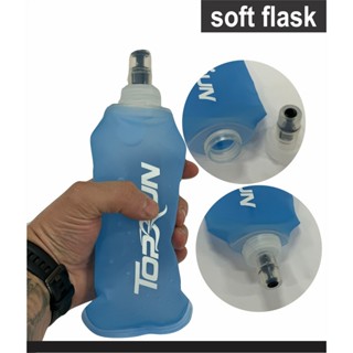 Garrafa Hidratação Silicone Soft Flash 350ml Dobrável Cor:Azul-celeste em Oferta na Shopee
