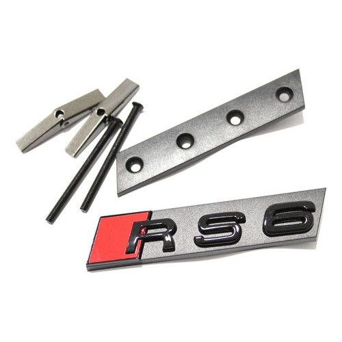 Emblema Da Grade Audi Rs6 S6 A6 Avant Sedan Preto