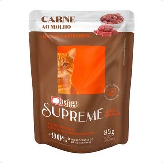 Quatree Supreme Sachê P/ Gatos Castrados Carne 85G 1UN