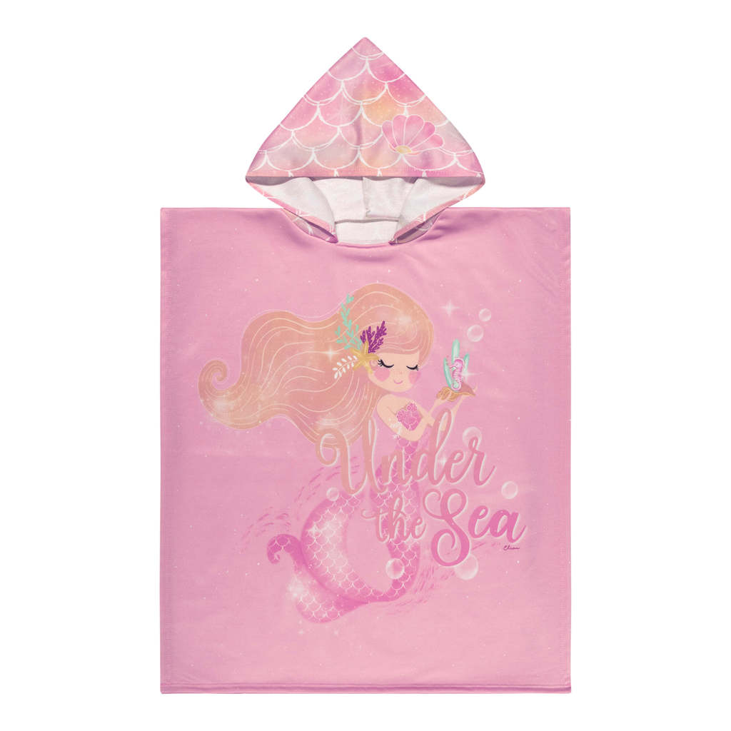 Toalha de Praia Infantil Menina Com Capuz Elian Rosa U em Oferta na Shopee