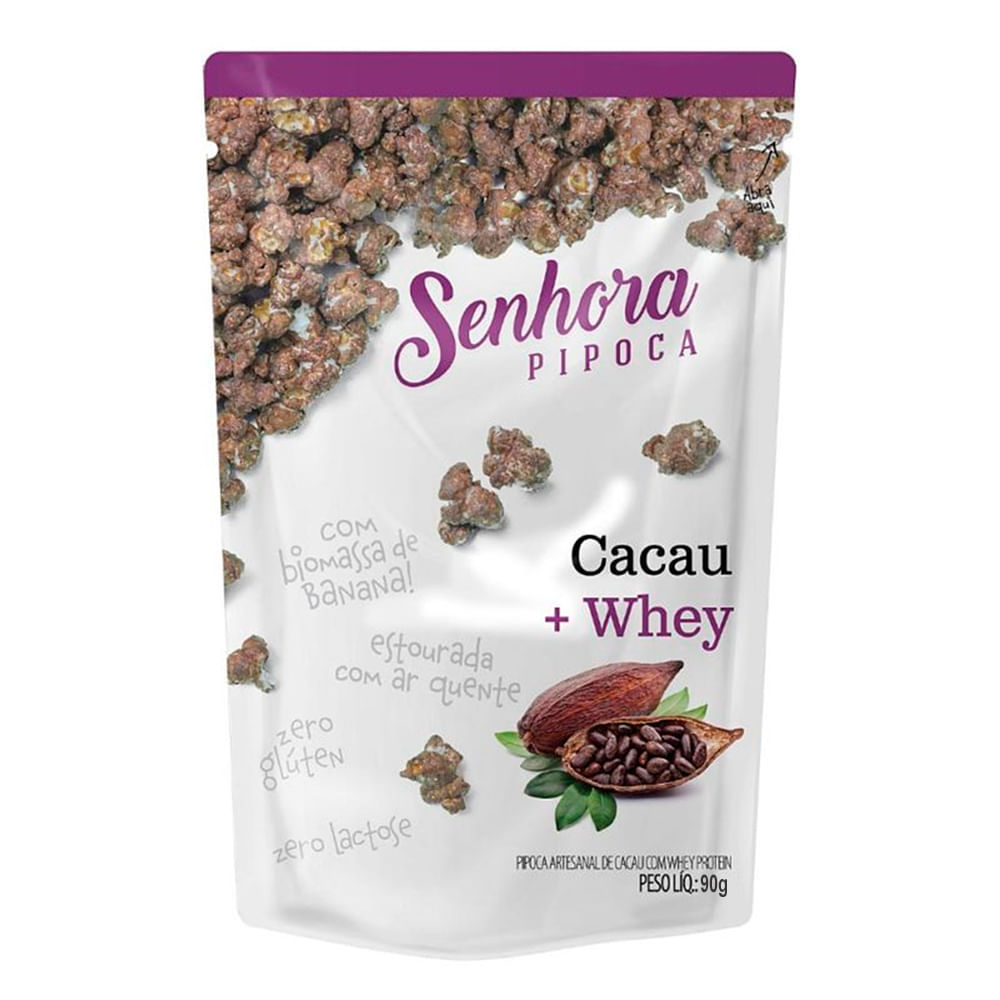 Pipoca Senhora Pipoca Cacau + Whey 90g em Oferta na Shopee