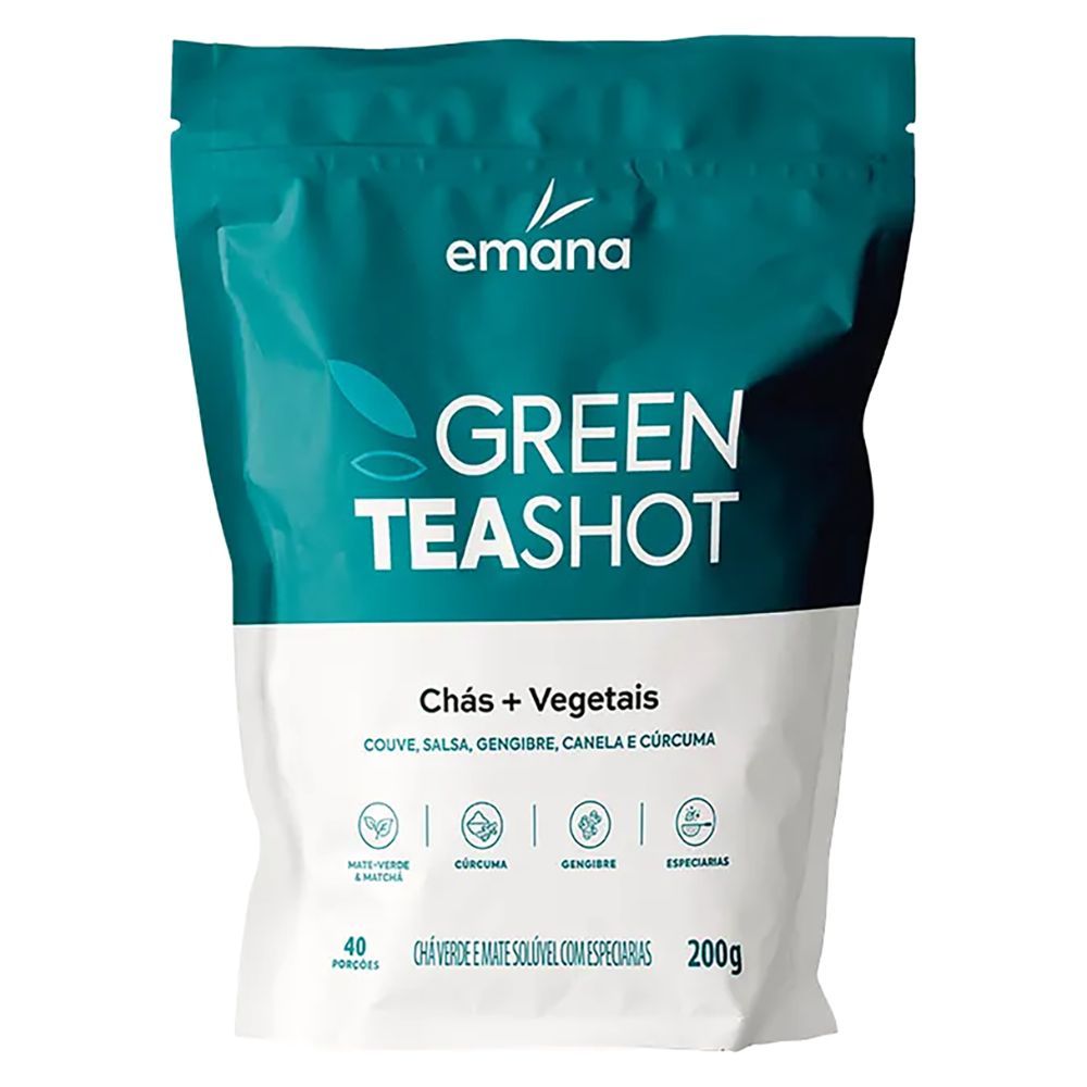 Chá Emana Green TeaShot Couve, Salsa, Gengibre, Canela e Cúrcuma 200g em Oferta na Shopee