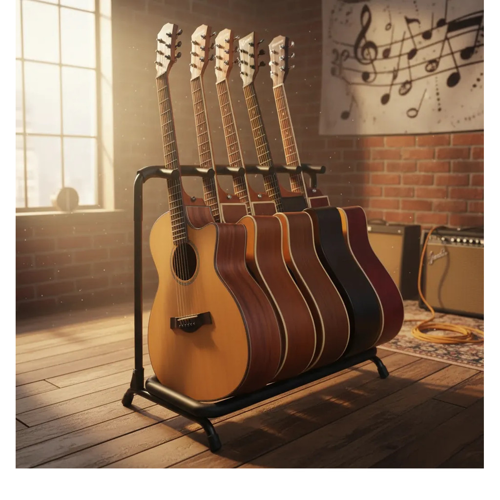 Suporte 5 Violões Guitarra Baixo Viola Emborrachado Klx