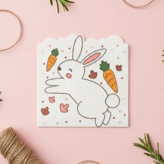 Guardanapo de Papel Páscoa - Coelho Pulando  - 15,5x15,5cm - 10 unidades - Rizzo em Oferta na Shopee