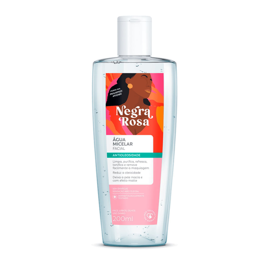 Água Micelar Negra Rosa Antioleosidade 200ml - VENCIMENTO MAIO 2026 em Oferta na Shopee