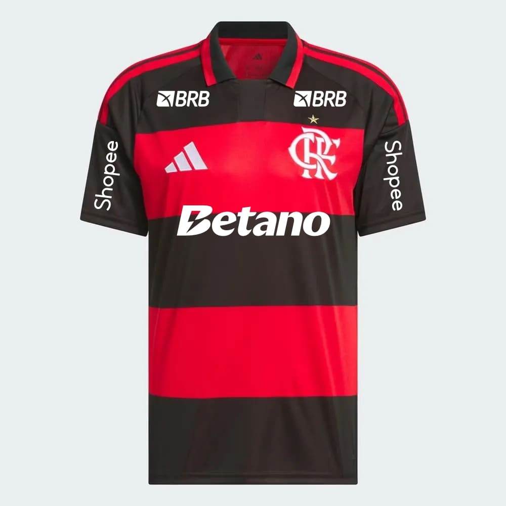 Camisa Flamengo I Adidas 26/27 Torcedor C/Patrocínio Listrada