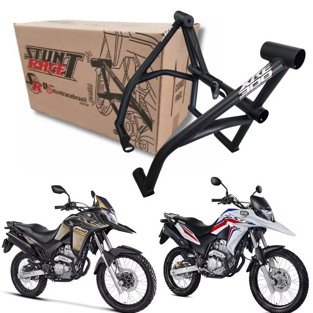 Protetor Motor Carenagem Stunt Race Honda Xre300 Xre 300 preto fosco