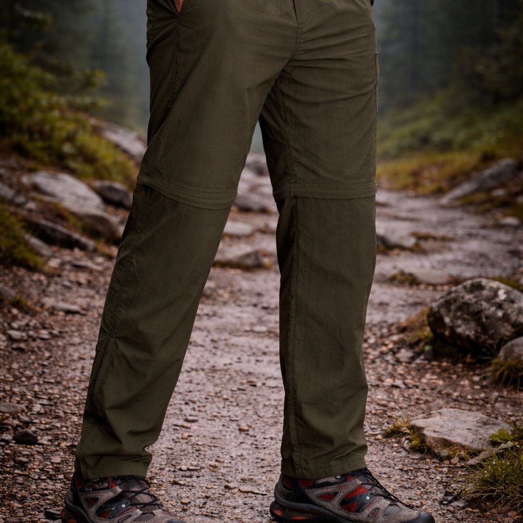 Calça-Bermuda Bio Trekking Masculina | Hard Adventure - Verde Musgo