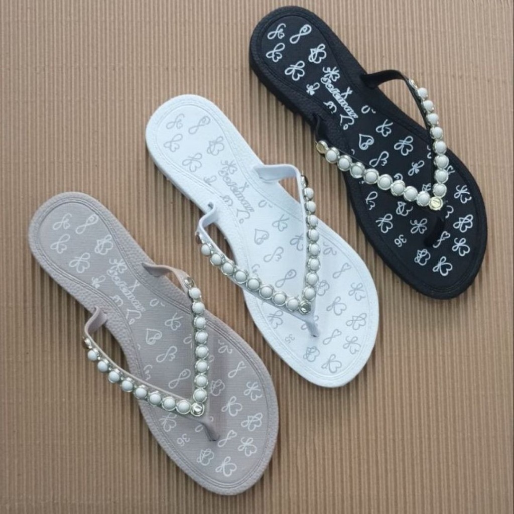 Chinelo de Dedo feminino Chinela Rasteirinha Feminino Pedraria Pérola em Oferta na Shopee