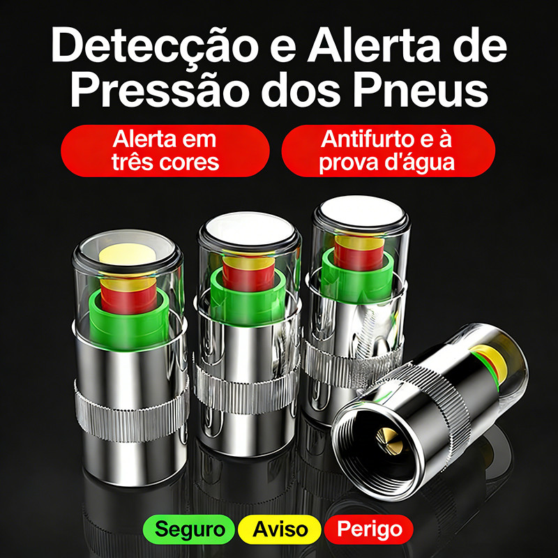 Kit Tampa De Monitoramento Da Pressão Dos Pneus para Carro moto bicicleta À Prova De Explosão Ar em Oferta na Shopee