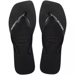 Chinelo Havaianas Slim Square Logo Metallic Feminino