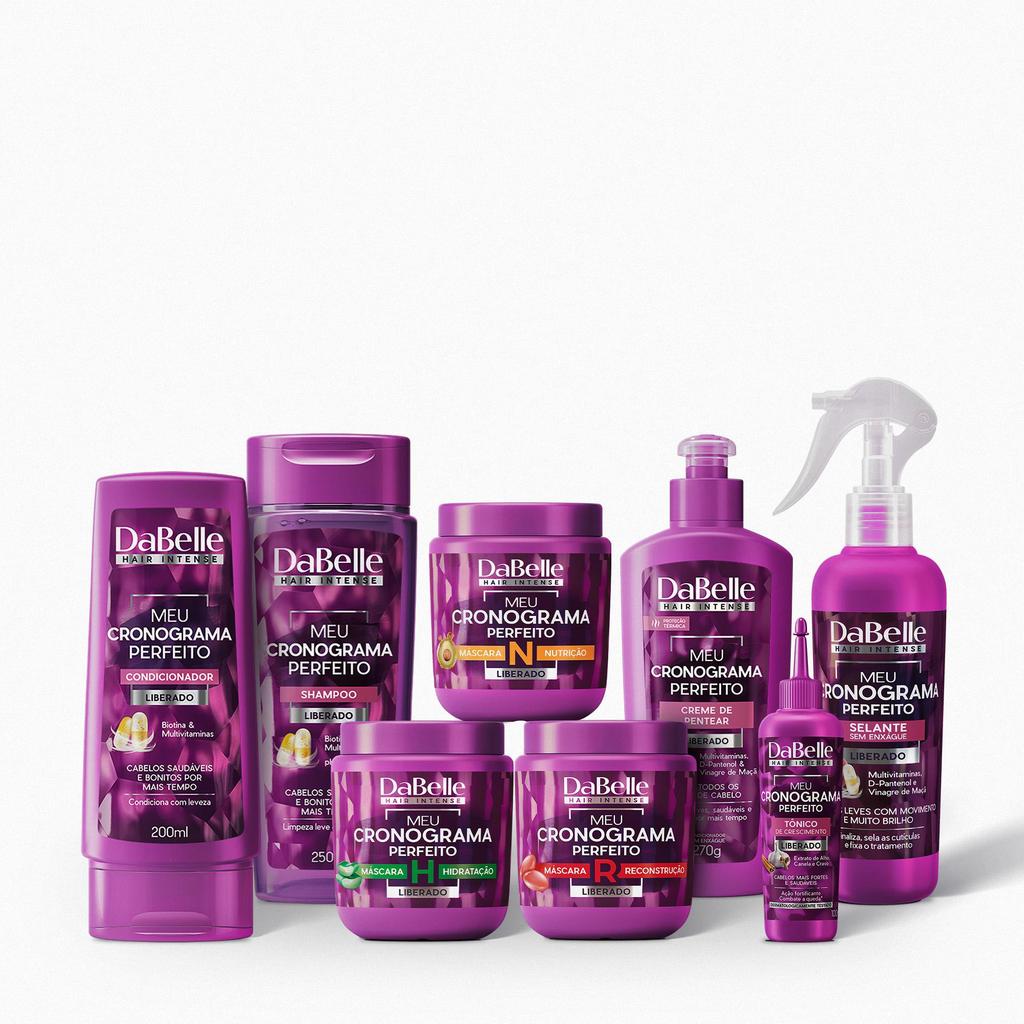DaBelle Hair Kit Cronograma Perfeito Completo - 8 Produtos em Oferta na Shopee