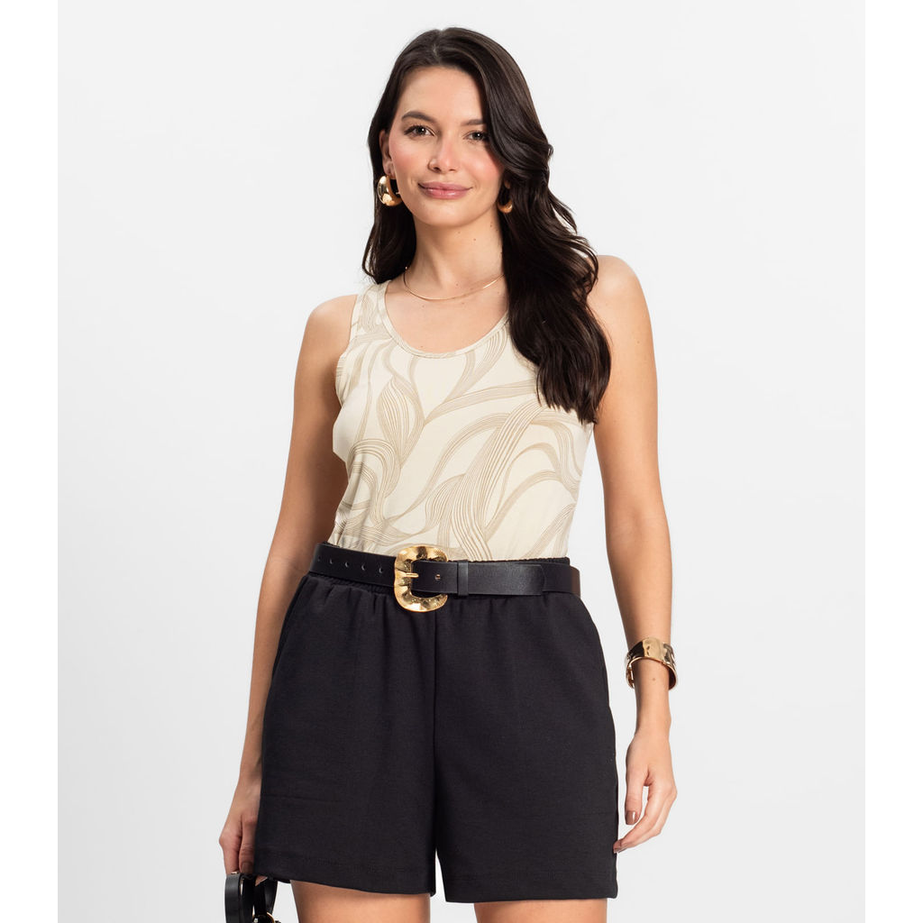 Regata Feminina Viscotorcion Rovitex Bege em Oferta na Shopee