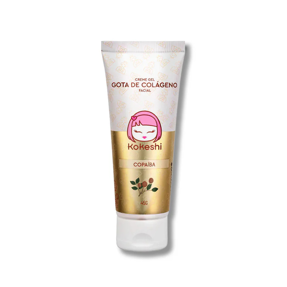 Creme Gel Facial Gota De Colágeno Kokeshi 45G em Oferta na Shopee