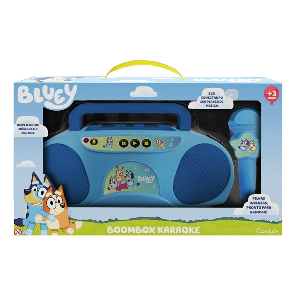 Brinquedo Boombox Karaoke 7971 Bluey Infantil Candide