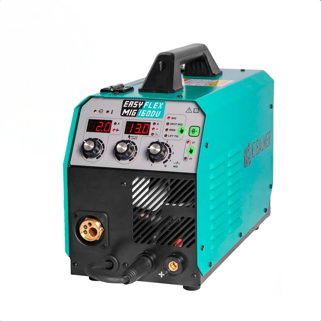 Máquina Soldadora Inversora Multiprocesso Easy FlexMIG 160 DV 160A Bivolt 127 220V Com Tocha MIG Profissional
