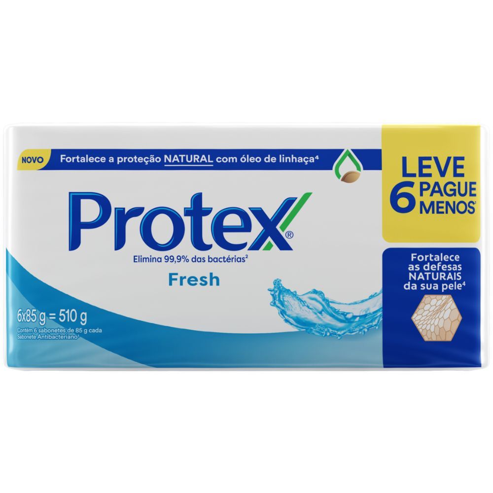 Sabonete em Barra Antibacteriano Protex Fresh 6 Unidades de 85g cada em Oferta na Shopee