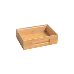 Caixa Vazada de Bambu Empilhável 15,1x11x4,5cm - Oikos