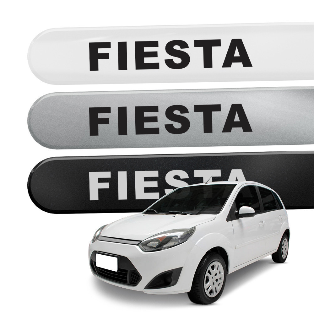 Friso Lateral Fiesta Hatch Sedan 2002 a 2014 Redondo Cor Original e Grafia Modelo Compativel
