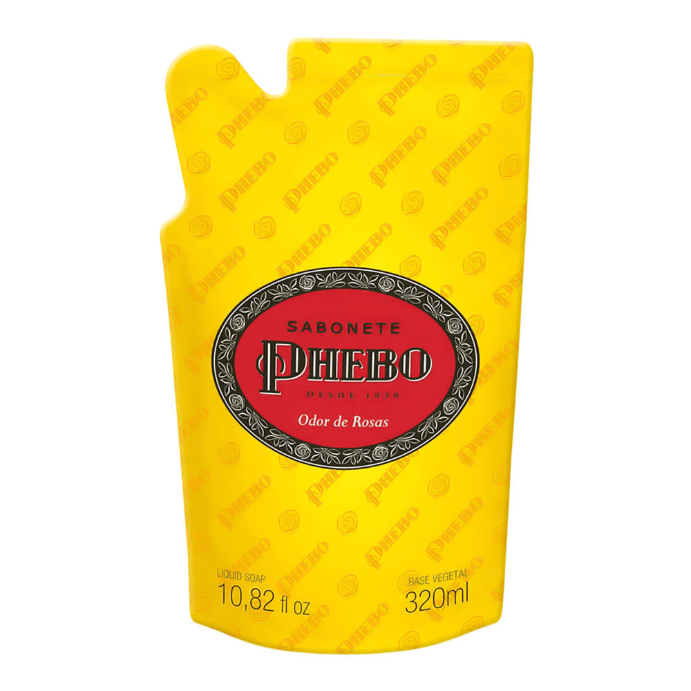 Sabonete Líquido Phebo Odor de Rosas Refil 320ml em Oferta na Shopee