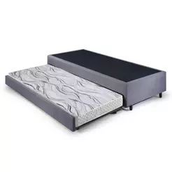 Bicama Box Solteiro 88x188 com Colchão Auxiliar Ecoflex
