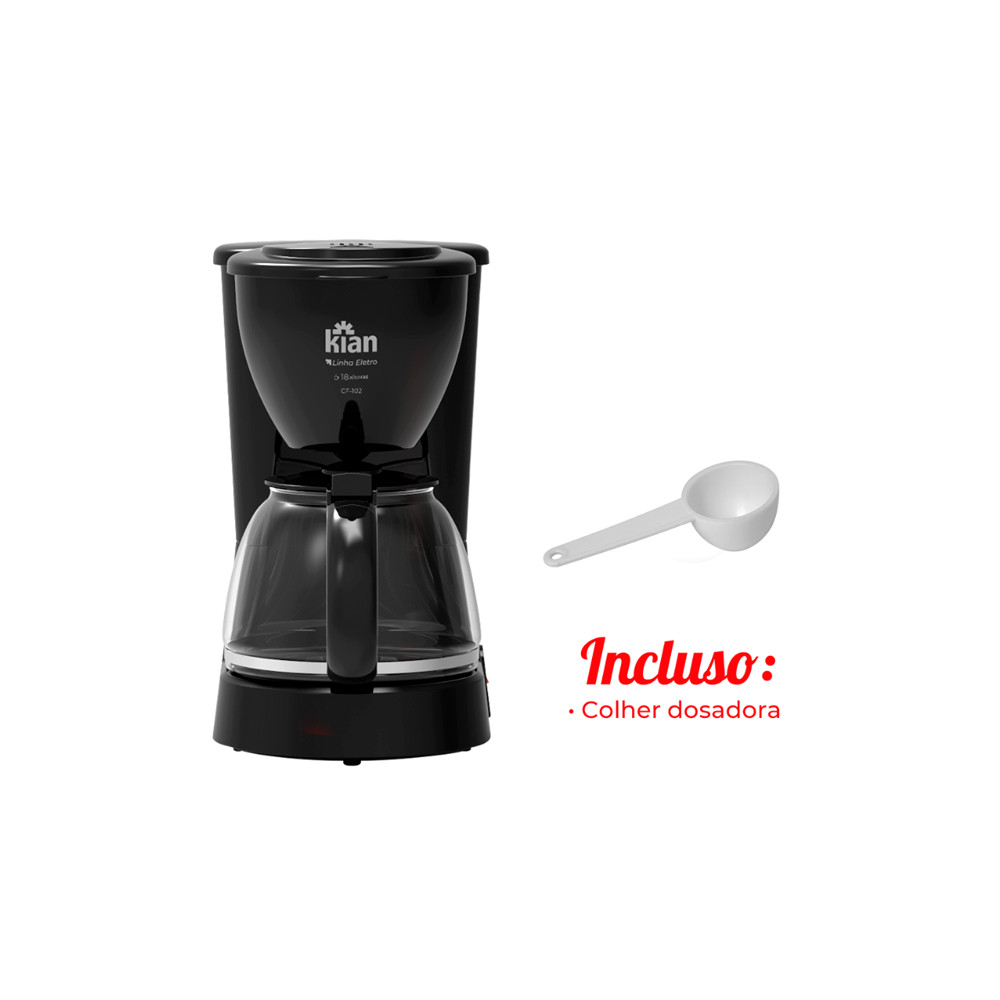 Cafeteira Elétrica Kian 18 Xícaras 650w Cf102 Preto - 220v — imagem 2 de 2
