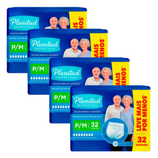 Kit 4 Roupa Íntima Plenitud Protect Plus Unissex Tamanho P/M 32 Unidades Leve Mais Por Menos em Oferta na Shopee