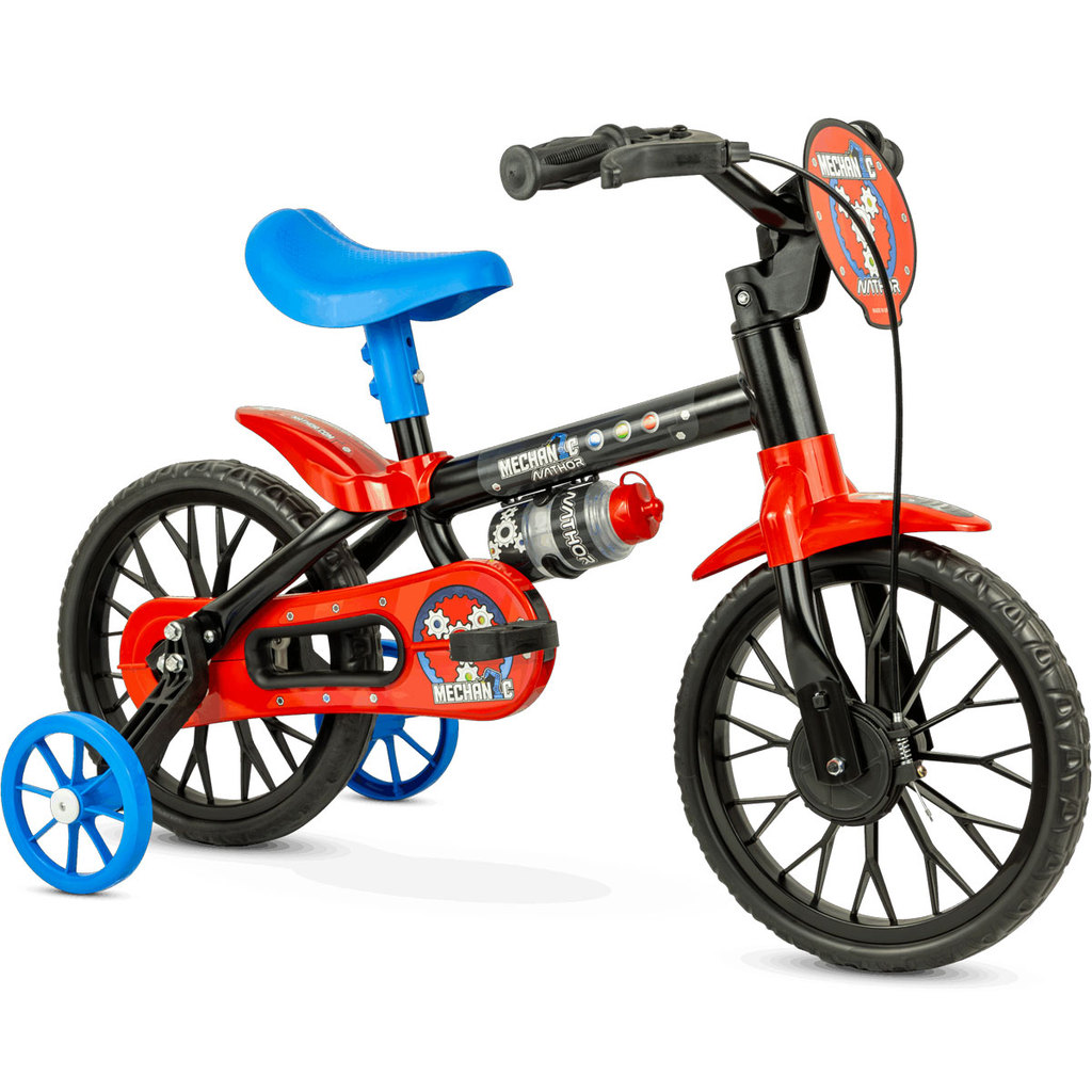 Bicicleta Infantil Aro 12 com rodinhas Nathor Mechanic de 3 a 5 anos em Oferta na Shopee