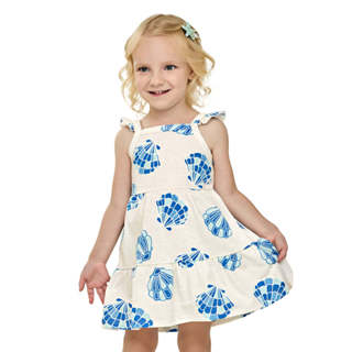 Vestido Infantil Menina Conchinhas Elian Bege em Oferta na Shopee